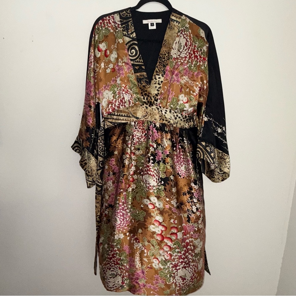 Single Dress with Black and Gold Accents